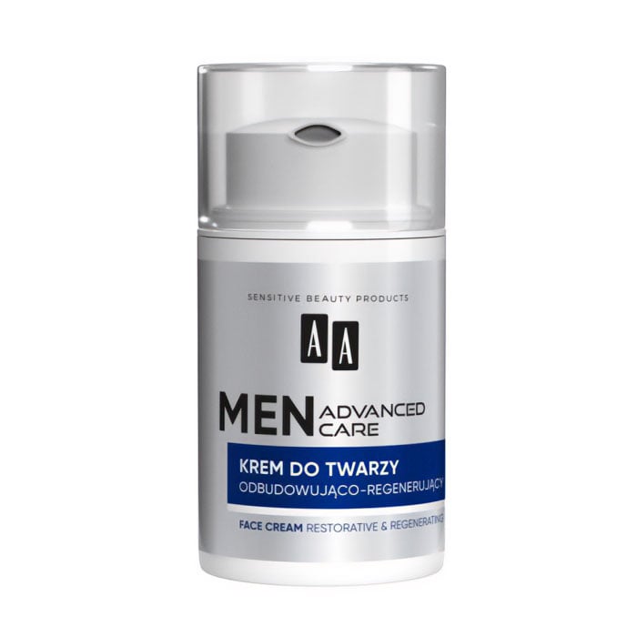 Чоловічий відновлювальний крем для обличчя AA Men Advanced Care Intensive 50+ Face Cream із 4 формами гіалуронової кислоти, 50 мл
